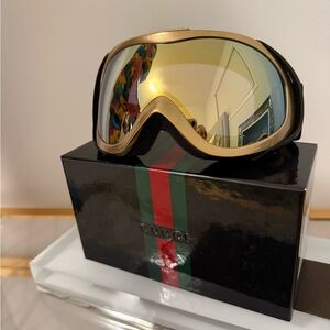 Authentic Vintage Gucci Ski Goggles GG1653 | Gold | Tom Ford Era | Unisex